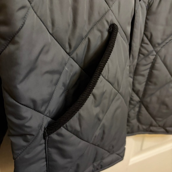 J Crew Mens L Mercantile Walker Quilted Barn Jacket Dark Gray Full Zip EXCELLANT - Picture 10 of 12